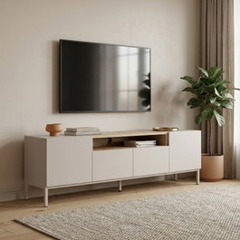 Nordure Soporte para TV Sandstone y Sapphire Oak